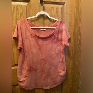 Sweatshirt Type Fabric Tie Dye Top